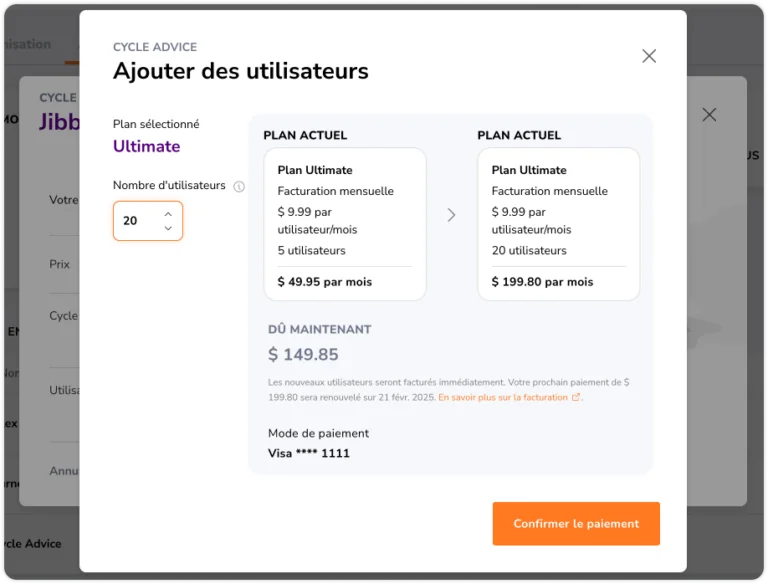 Ajouter ou supprimer le nombre d'utilisateurs